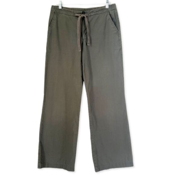VTG Y2K GAP Women’s Wide Leg Olive Drawstring Waist Casual Pants SZ 8 - Picture 1 of 9